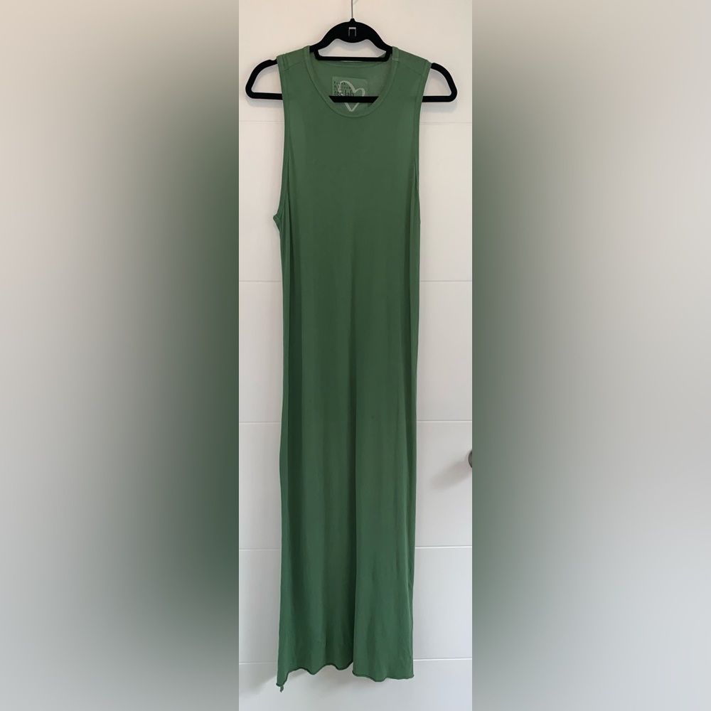 FRANK & EILEEN TEE LAB GREEN TANK DRESS SMALL